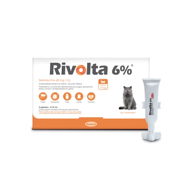 Rivolta 6% para Gatos 0.75ML