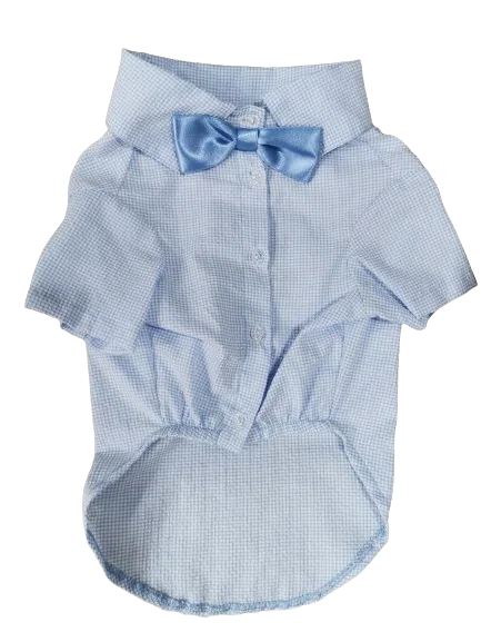 CAMISA CELESTE ALG. CON CORBATA