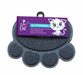 Cute cat alfombra gris huella