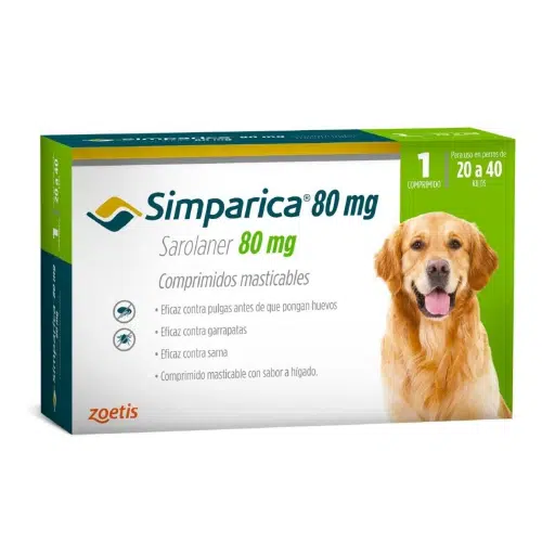 Simparica Antipulgas para Perros 20 a 40 kg