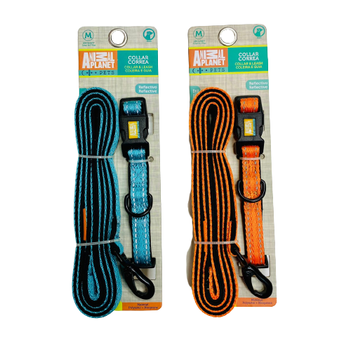 Animal Planet Collar + Correa Reflectiva
