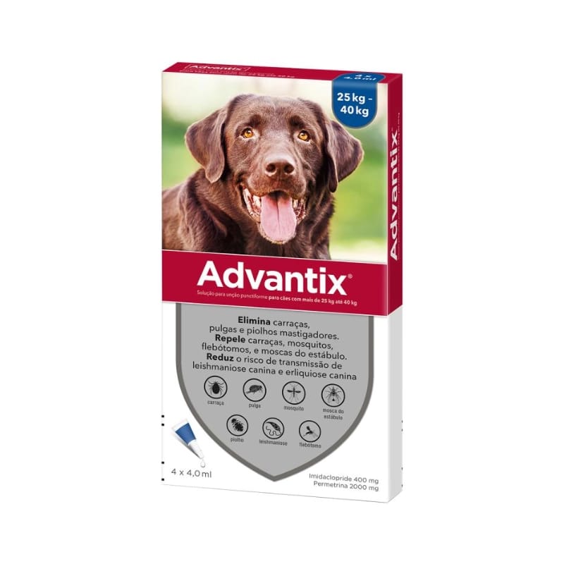 Advantix pipeta antipulgas de 25 a 40kg