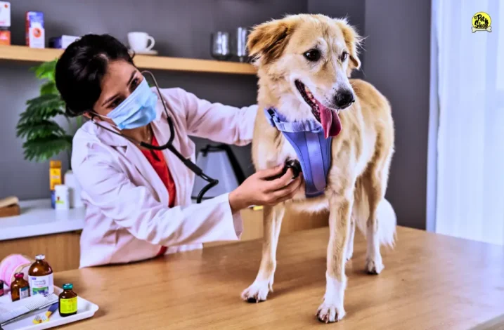 Perro en el cardiólogo.