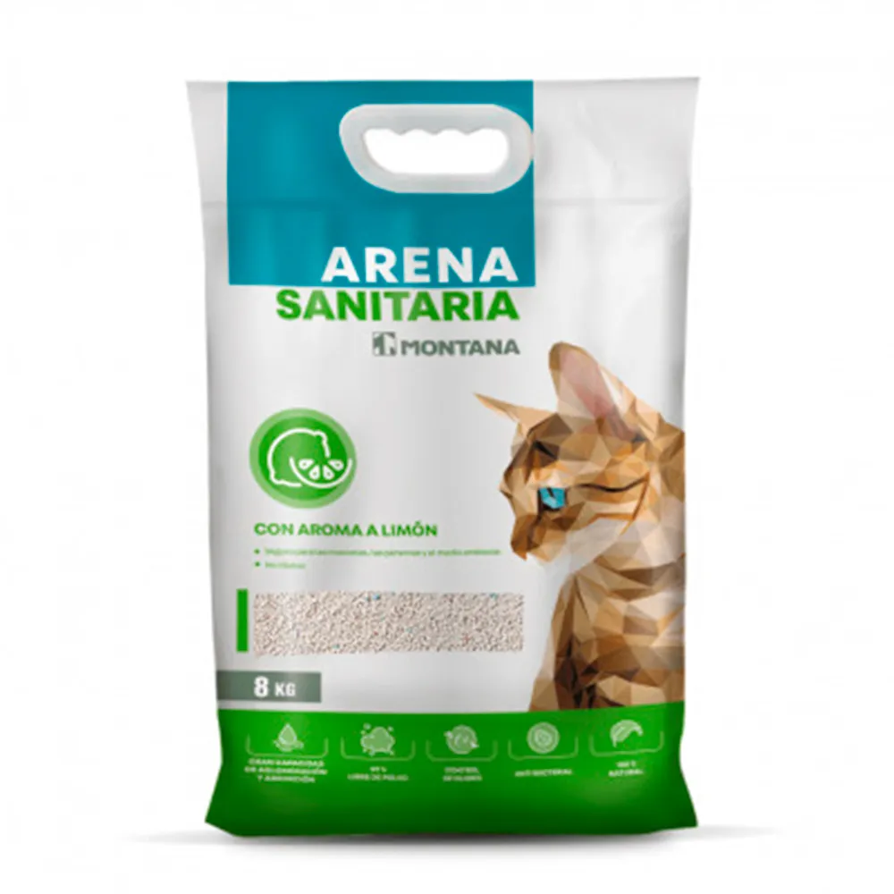 Arena sanitaria limón 8kg